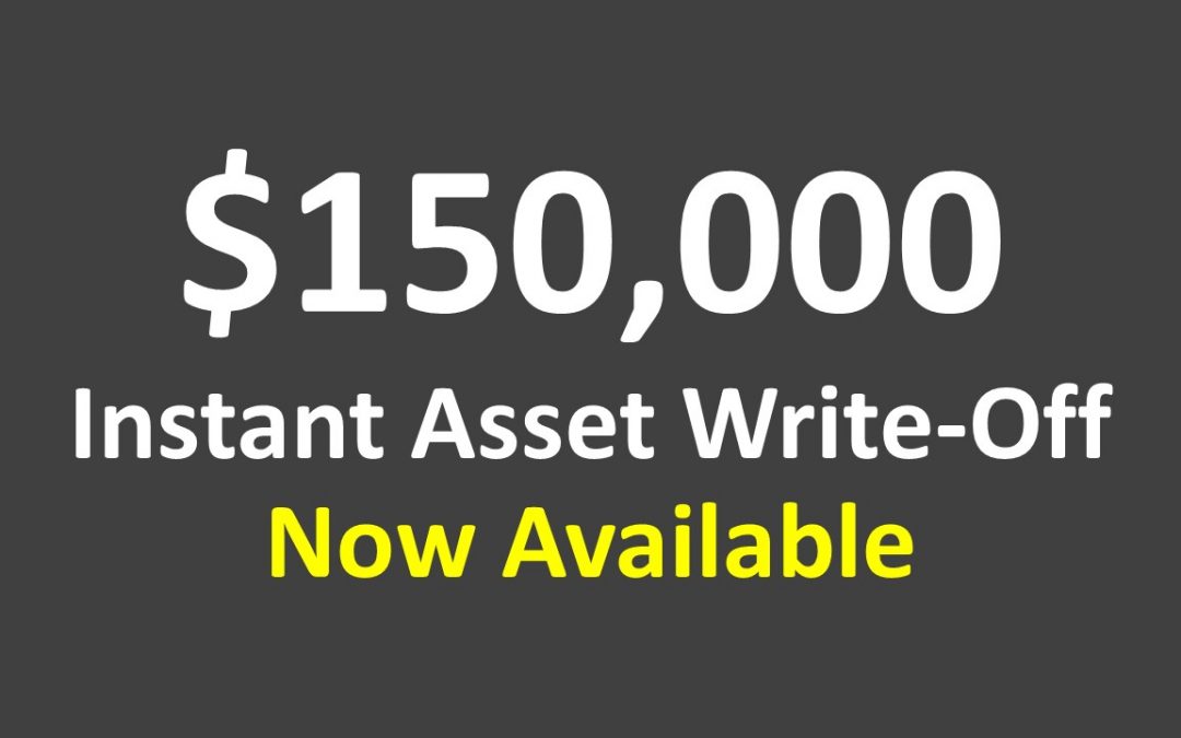 $150,000 Instant Asset Write-Off to drop to $1,000 from 1 July 2020